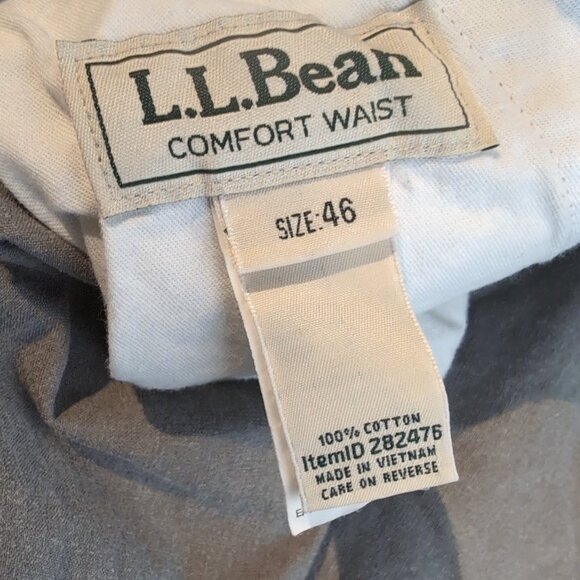 L.L. Bean Men's Gray Comfort Elastic Waist Band Cargo/Trail Shorts, Size 46 - Picture 4 of 9